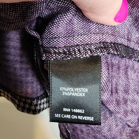 6X 30W Torrid Purple Herringbone Crop Jacket Blazer Collarless 90s Stretch Plaid - Picture 5 of 7